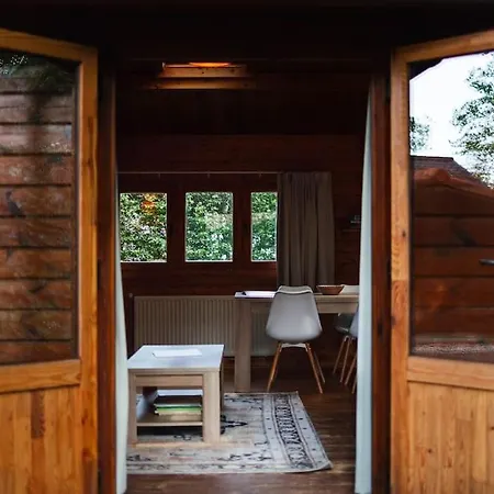 Sfeervol Houten Met Omheinde Tuin Op De Veluwe אפ