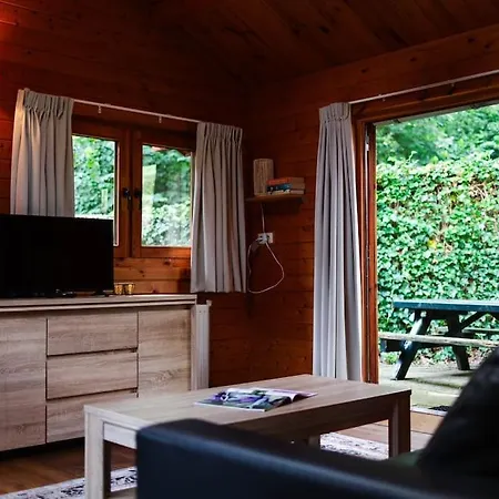 Sfeervol Houten Met Omheinde Tuin Op De Veluwe Epe